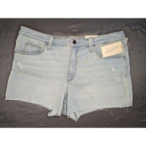 Women's Universal Thread High Rise Midi Jean Shorts Light Blue 6